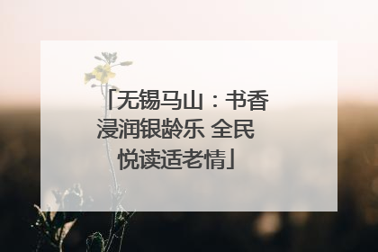 无锡马山：书香浸润银龄乐 全民悦读适老情