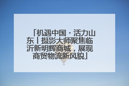 机遇中国・活力山东丨摄影大师聚焦临沂新明辉商城，展现商贸物流新风貌