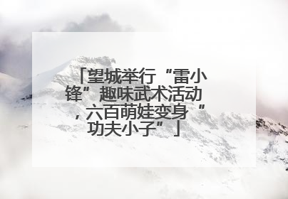望城举行“雷小锋”趣味武术活动，六百萌娃变身“功夫小子”