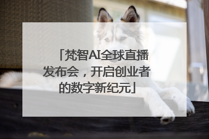 梵智AI全球直播发布会，开启创业者的数字新纪元