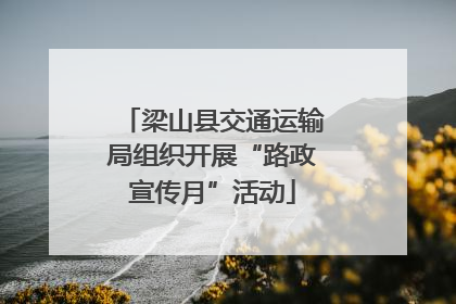 梁山县交通运输局组织开展“路政宣传月”活动