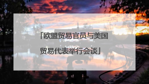 欧盟贸易官员与美国贸易代表举行会谈