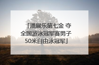 潘展乐第七金 夺全国游泳冠军赛男子50米自由泳冠军