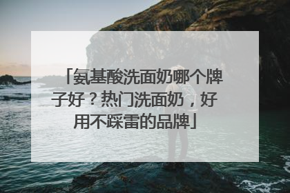 氨基酸洗面奶哪个牌子好？热门洗面奶，好用不踩雷的品牌