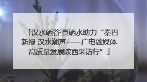 汉水硒谷·真硒水助力“秦巴新绿 汉水潮声——广电融媒体高质量发展陕西采访行”