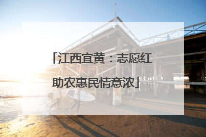 江西宜黄：志愿红助农惠民情意浓