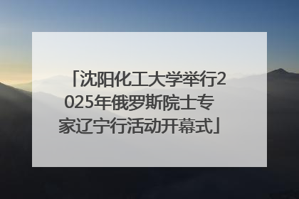 沈阳化工大学举行2025年俄罗斯院士专家辽宁行活动开幕式