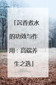 沉香煮水的功效与作用：高端养生之选