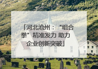 河北沧州：“组合拳”精准发力 助力企业创新突破