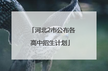 河北2市公布各高中招生计划
