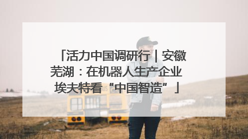 活力中国调研行｜安徽芜湖：在机器人生产企业埃夫特看“中国智造”
