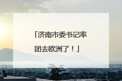 济南市委书记率团去欧洲了！