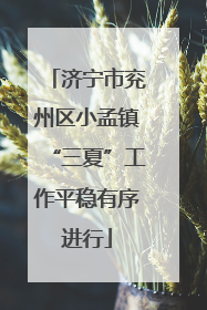 济宁市兖州区小孟镇“三夏”工作平稳有序进行