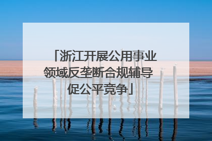 浙江开展公用事业领域反垄断合规辅导 促公平竞争