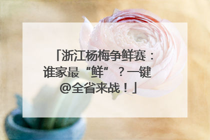 浙江杨梅争鲜赛：谁家最“鲜”？一键@全省来战！