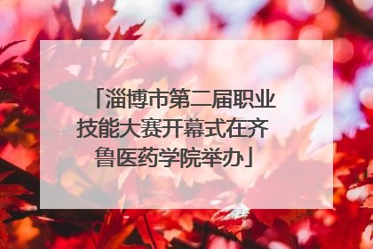 淄博市第二届职业技能大赛开幕式在齐鲁医药学院举办