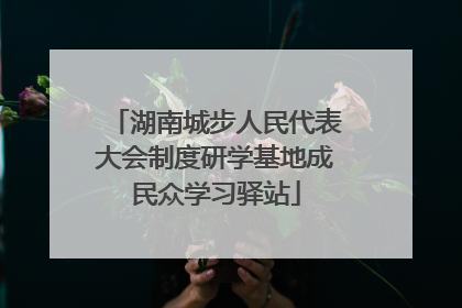 湖南城步人民代表大会制度研学基地成民众学习驿站