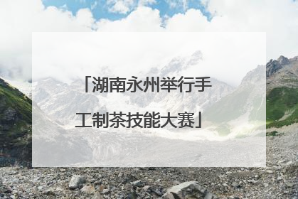 湖南永州举行手工制茶技能大赛