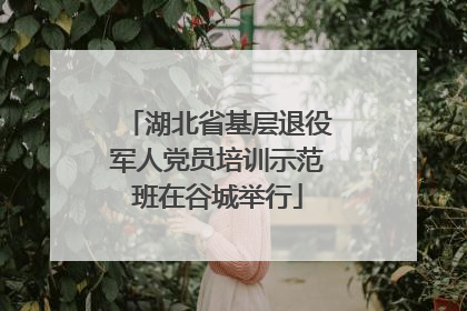 湖北省基层退役军人党员培训示范班在谷城举行