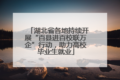 湖北省各地持续开展“百县进百校联万企”行动，助力高校毕业生就业