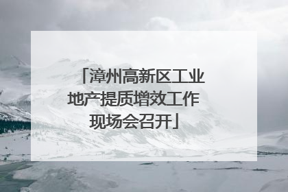 漳州高新区工业地产提质增效工作现场会召开