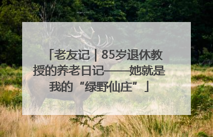 老友记｜85岁退休教授的养老日记——她就是我的“绿野仙庄”