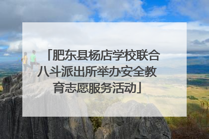 肥东县杨店学校联合八斗派出所举办安全教育志愿服务活动