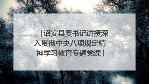 诏安县委书记讲授深入贯彻中央八项规定精神学习教育专题党课