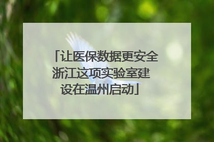 让医保数据更安全 浙江这项实验室建设在温州启动