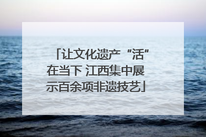让文化遗产“活”在当下 江西集中展示百余项非遗技艺