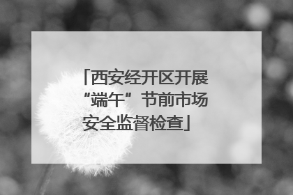 西安经开区开展“端午”节前市场安全监督检查