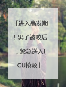 进入高发期！男子被咬后，紧急送入ICU抢救