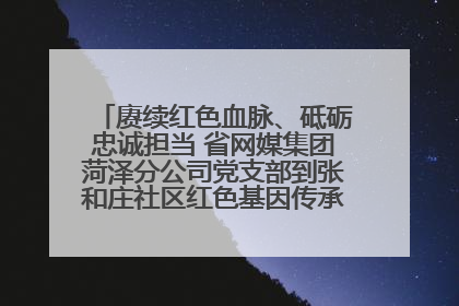 赓续红色血脉、砥砺忠诚担当 省网媒集团菏泽分公司党支部到张和庄社区红色基因传承馆开展主题党日活动