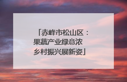 赤峰市松山区：果蔬产业绿意浓 乡村振兴展新姿