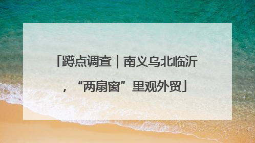 蹲点调查｜南义乌北临沂，“两扇窗”里观外贸