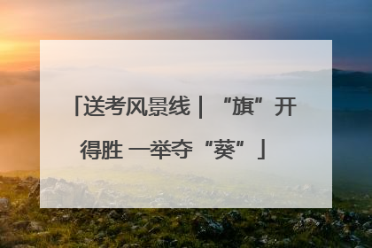 送考风景线｜“旗”开得胜 一举夺“葵”