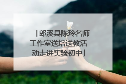 郎溪县陈玲名师工作室送培送教活动走进实验初中