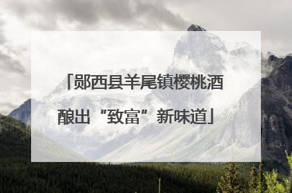 郧西县羊尾镇樱桃酒酿出“致富”新味道