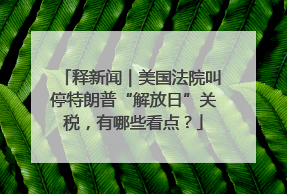释新闻｜美国法院叫停特朗普“解放日”关税，有哪些看点？