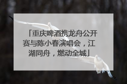 重庆啤酒携龙舟公开赛与陈小春演唱会，江湖同舟，燃动全城