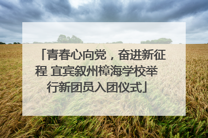 青春心向党，奋进新征程 宜宾叙州樟海学校举行新团员入团仪式