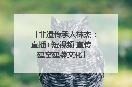 非遗传承人林杰：直播+短视频 宣传建窑建盏文化
