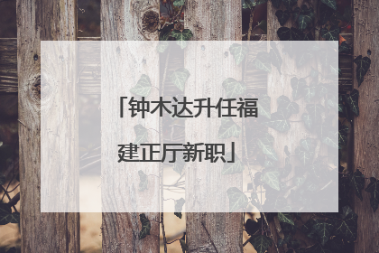 钟木达升任福建正厅新职