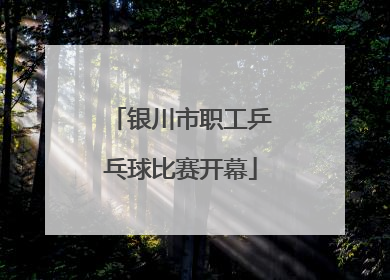 银川市职工乒乓球比赛开幕