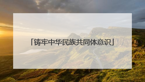 铸牢中华民族共同体意识
