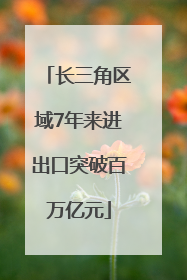 长三角区域7年来进出口突破百万亿元