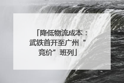 降低物流成本：武铁首开至广州“竞价”班列