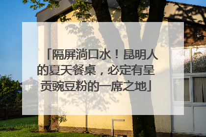 隔屏淌口水！昆明人的夏天餐桌，必定有呈贡豌豆粉的一席之地