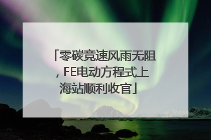 零碳竞速风雨无阻，FE电动方程式上海站顺利收官