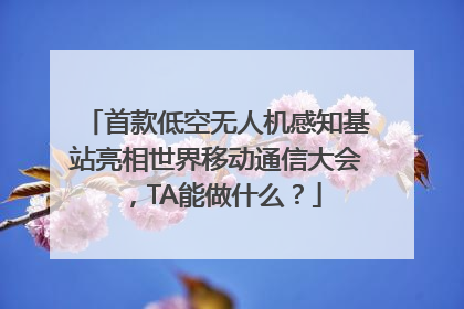 首款低空无人机感知基站亮相世界移动通信大会，TA能做什么？